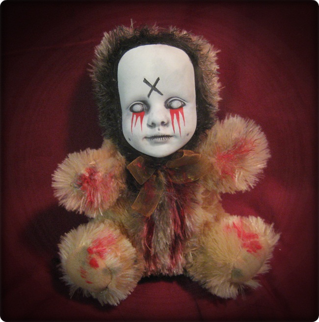 creepy bear doll