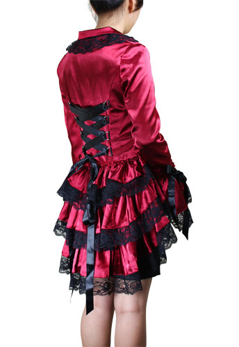 Scarlett Dark Red Plus Boned corset, 1X-3X