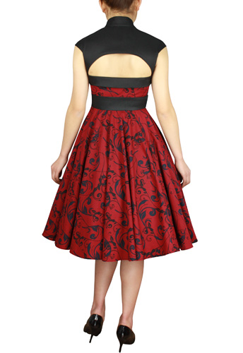Plus Size Red and Black Printed Archaize Pinup Dress [60944] - $69.95 ...