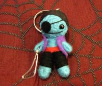 Blue Pirate Voodoo Keychain