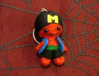 Red and Black Rapper Man Voodoo Keychain