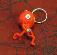 Funny Man Screw Red Voodoo Keychain