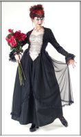 Sinister Gothic Plus Size Black Satin Lace & Tulle w Rosettes Long Wedding  Gown [914Black] - $199.95 : Mystic Crypt, the most unique, hard to find  items at ghoulishly great prices!