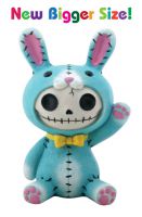 Blue Bun Bun Furry Bones Skellies Medium Figurine