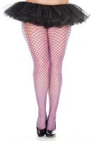 Plus Size Purple Seamless Mini Diamond Net Pantyhose