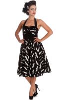 Hell Bunny Black & White Bat Halloween Halter Rockabilly 50's Dress