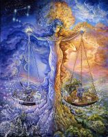 Libra Zodiac Collector's Card by Josephine Wall