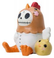 Nugget Rooster Furry Bones Skellies Medium Figurine