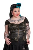 Spin Doctor Plus Size Gothic Black Steampunk Lorena Top [SD6393