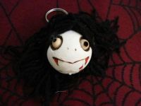 Vampire Head Dangle Woody Keychain Medium